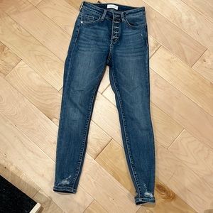 Nature denim skinny distressed jeans. Never worn.